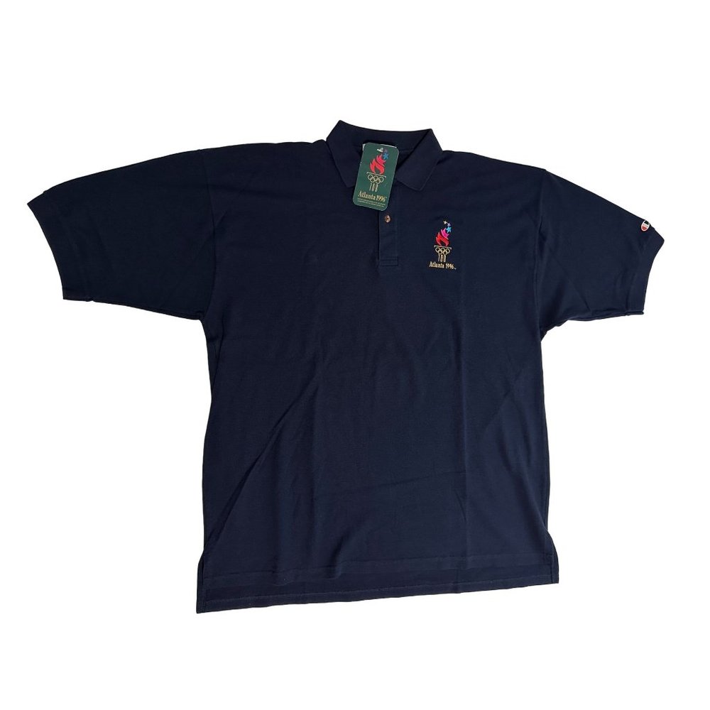Vintage CHAMPION x 1996 ATLANTA Olympics 100th Games Polo Shirt Mens XL w Tags